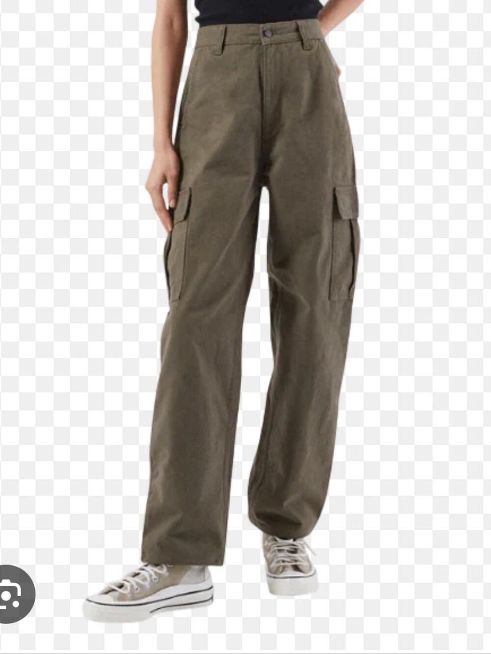 Dr Denim Bella Cargo Pants in Olive Green
